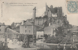 Delcampe - 86 - CHAUVIGNY - Le Château Baronnial - Vue Prise Au Bord Du Ruisseau Le Talbat - Chauvigny