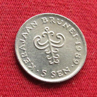 Brunei 5 Sen 1989 KM# 16 - Brunei