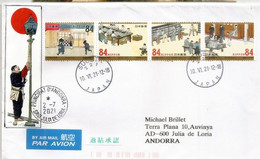 International Letter Writing Week 2021 Set , On Letter Yokohama, Sent To Andorra, With Local Arrival Postmark - Briefe U. Dokumente