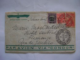 BRAZIL / BRASIL - LETTER SENT FROM PORTO ALEGRE TO RIO DE JANEIRO VIA CONDOR IN 1931 IN THE STATE - Cartas