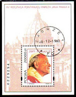 POLAND 1993 15th Anniversary Of The Pontificate Block Used  Michel Block 123 - Blocks & Sheetlets & Panes