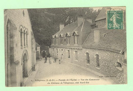 S605 - VILLEPREUX - Façade De L'Eglise - Vue Des Communs, Du Château De La Ville - Villepreux