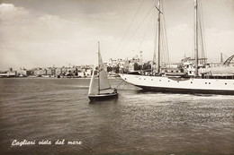 Cartolina - Cagliari - Vista Dal Mare - 1955 - Cagliari