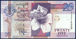 SEYCHELLES 25 RUPEES P-37a WILDLIFE FISH CRAB BLUE PIGEON BIRD 1998 UNC - Seychellen