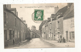 Cp, 41 ,Loir Et Cher ,SAINT LAURENT DES EAUX ,rue De L'église , Voyagée 1921 - Other & Unclassified
