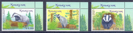 2021. Kyrgyzstan, Fauna, Asian Badger, 4v Perforated, Mint/** - Kirgisistan