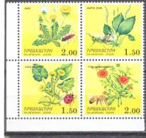 2008. Tajikistan, Plants & Insects, 4v In Block, Mint/** - Tajikistan