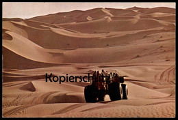 ÄLTERE POSTKARTE SAND BUGGY IN THE RUB AL-KHALI ARABIAN AMERICAN OIL COMPANY Saudi Arabia Saudi Arabien Postcard Trecker - Saudi Arabia