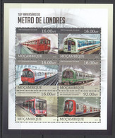 ST2607 2013 MOZAMBIQUE MOCAMBIQUE TRANSPORT TRAINS LONDON METRO UNDERGROUND SUBWAY KB MNH - Eisenbahnen