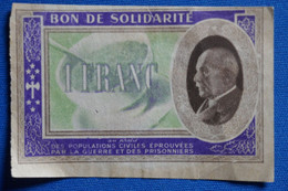 Y10 FRANCE BEAU COUPON SOLIDARITE  SECOURS NATIONAL - Unclassified