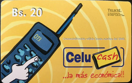 BOLIVIE  - Recharge - TELECEL  - CeluCash - Bs. 20 - Bolivien