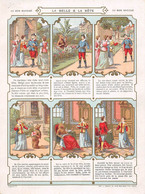 Image; 12.5 X 17 Cm    Publicité: Au Bon Marché  Récit Planche De 6 Vues. La Belle Et La Bête      (voir Scan) - Sonstige & Ohne Zuordnung