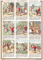 Image;16 X 11.5 Cm    Publicité: Au Bon Marché  Récit Planche De 9 Vues. Don Quichotte     (voir Scan) - Andere & Zonder Classificatie