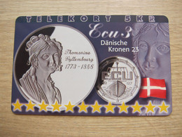 Private Issued Chip Phonecard,P219 05.98 Denmark Silver Coins Of Thomasine Gyllembourg, Mint, Only 800 Pieces - Danemark