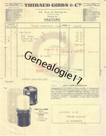 75 24553 PARIS SEINE 1941 Maison THIBAUD GIBBS Rue Marignan CHAMPS ELYSEES Parfumerie - Droguerie & Parfumerie