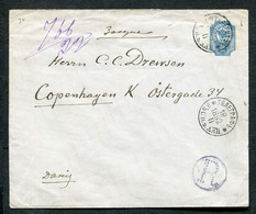 01100 Cancel Peterburg "TELEGRAPH XXII"  RUSSIA 1892 Reg Cover Stationery To Denmark Pmk - Covers & Documents