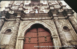 BOLIVIE  - Phonecard - Entel  - Porton Iglesia De San Francisco  -  Bs.10 - Bolivia