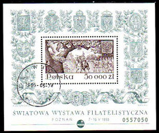 POLAND 1993 POLSKA Philatelic Exhibition Perforated Block Used  Michel Block 122A - Used Stamps