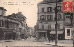 95-ARGENTEUIL-RUE DE ST-GERMAIN ANGLE DE LA PLACE DE L'EGLISE - Argenteuil