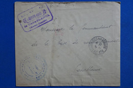 Y11 MAROC OCCIDENTAL  BELLE LETTRE RARE 1915 CASABLANCA + BATAILLON DES TIRAILLEURS SENEGALAIS+ AFFR. INTERESSANT - Brieven En Documenten