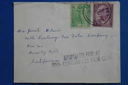 C NEW ZEALAND  BELLE LETTRE   1936 POUR BEVERLY HILLS  USA  FOR GREAT  ACTRESS JANET BLAIR !! + AFFRANCH. INTERESSANT - Storia Postale