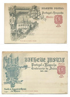 MADEIRA 2 Different   E.P. Carte Postal Stationery Card 10r. Red And Blue On Light Green And 10r. Red And Grey On Light - Other & Unclassified