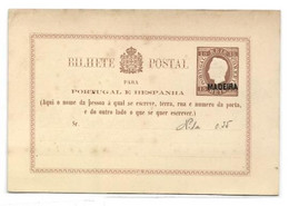 MADEIRA E.P. Carte Postal Stationery Card 15r. Purple-grey On Cream Ovpt. MADEIRA, Mint.    TB - W1182 - Altri & Non Classificati