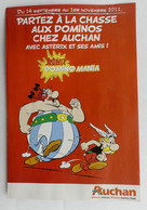 FLYERS DEPLIANT DOMINOS ASTERIX AUCHAN 2011 UDERZO - Objets Publicitaires