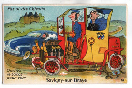 056, 41 Savigny Sur Braye, Carte A Système Artaud 18 Avec Son Dépliant - Other Municipalities