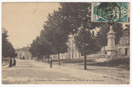 01 - TRÉVOUX +++ Le Monument Aux Morts Et Le Boulevard +++ - Trévoux