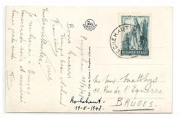 N°777 - 65c. Chèvremont Obl. Sc Relais De ROCHEHAUT * 19-5-1948 Sur CP Vers Bruges.. TB - W1201 - Cartas & Documentos