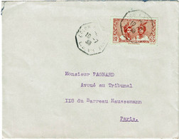 CTN70 - MARTINIQUE LETTRE OBL. MARITIME COLON A BORDEAUX 10/7/1938 - Lettres & Documents