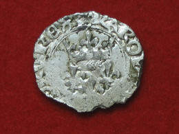 Monnaie Royale En Argent - CHARLES VI - Gros Dit Florette Vers 1417  ***** EN ACHAT IMMEDIAT ***** - 1380-1422 Carlos VI El Bien Amado