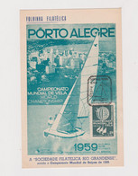 BRAZIL 1959 Nice Maximum Card PORTO ALEGRE Sport Sailing - Cartoline Maximum