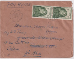 AOF / SENEGAL - 1951 - OBLITERATION De JOAL ! Sur ENVELOPPE Par AVION => PARIS READRESSEE à COLMAR - Lettres & Documents