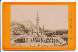 Photographie Ancienne XIXe Basilique Notre Dame De Lourdes  Photo Viron - Oud (voor 1900)