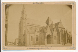 Photographie Ancienne XIXe Guérande La Collégiale Saint Aubin Côté Nord - Oud (voor 1900)