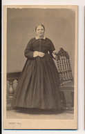 Photographie Ancienne XIXe CDV Portrait  D'une Femme Photographe Henry à Cholet Circa 1860 - Oud (voor 1900)