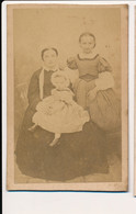 Photographie Ancienne XIXe CDV Portrait D'une Femme Et Ses Enfants Costume Et Coiffe Photographe Gallas Chartres - Oud (voor 1900)