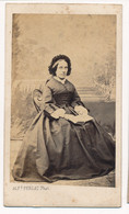 Photographie Ancienne XIXe CDV Portrait D'une Femme Photographe Alfred Perlat Poitiers - Oud (voor 1900)