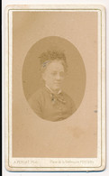 Photographie Ancienne XIXe CDV Portrait D'une Femme Photographe Alfred Perlat Poitiers - Oud (voor 1900)