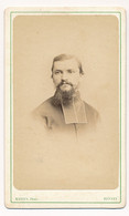 Photographie Ancienne XIXe CDV Portrait D'un Curé Ecclésiastique Photographe Mevius à Rennes Bretagne - Oud (voor 1900)