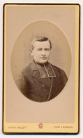 Photographie Ancienne XIXe CDV Portrait D'un Curé Ecclésiastique Photographe Louis Collet à Rennes Bretagne - Oud (voor 1900)