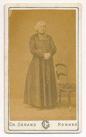 Photographie Ancienne XIXe CDV Portrait D'un Curé Ecclésiastique Photographe Charles Gérard à Rennes Bretagne - Oud (voor 1900)