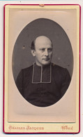 Photographie Ancienne XIXe CDV Portrait D'un Curé Ecclésiastique Photographe Jacques à Vitré Bretagne - Oud (voor 1900)