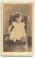 Photographie Ancienne XIXe CDV Portrait D'une Fillette Photographe Galais Cholet - Oud (voor 1900)