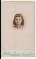 Photographie Ancienne XIXe CDV Portrait D'une Jolie Fillette Photographe Arambourou à Chatellerault - Oud (voor 1900)