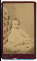 Photographie Ancienne XIXe CDV Portrait D'un Bébé Photographe Emile Rat à Poitiers - Oud (voor 1900)