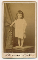 Photographie Ancienne XIXe CDV Portrait D'une Fillette Photographe Emile Rat à Poitiers - Oud (voor 1900)