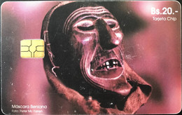 BOLIVIE  -  Phonecard - Entel - Mascara Beniana  - (Chip On Face) -  Bs. 20 - Bolivien